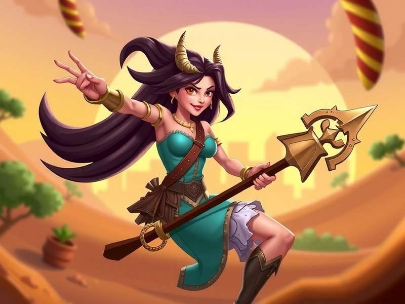 Desi Spice Warrior Main Character in Action Desi Spice Warrior Game Hero Image